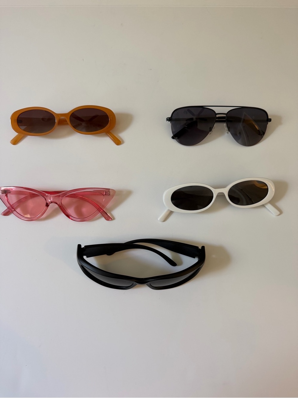 Women’s Sunglasses Pack - Orange, Black, Pink, White, Black Styles